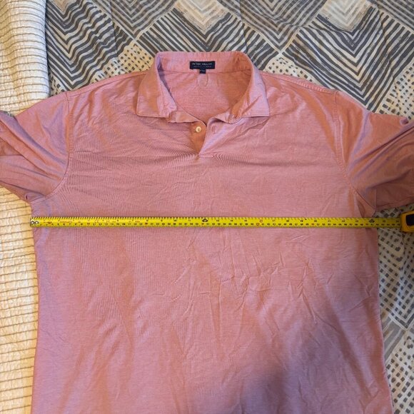 Peter Millar Crown Crafted Polo Shirt Peach Coral Short Sleeve Mens XL Golf Hike - Picture 5 of 6